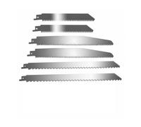 Set di 6 lame per sega a sciabola in acciaio inox per carne e ossa congelate, include lame professionali da 150 mm, 225 mm e 300 mm, per alimenti e ghiaccio, antiruggine e universali