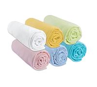 Set di 6 lenzuola, copriletto, 50 x 100 x 100 cm, 100% cotone jersey, multicolore | estensibile e traspirante, sonno sano, marchio Easy dort | Oeko-Tex | Made in Europe (50 x 100)