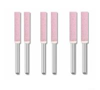 Set di 6 lime per affilare motosega con punte cilindriche in acciaio cromato da 4 mm, 4,8 mm, 5,5 mm, per smerigliatrice elettrica, compatibile con Lit