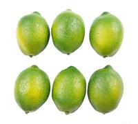 Set di 6 limoni artificiali in schiuma per decorazione domestica, per fotografie, matrimoni, banchetti da tavolo, colore: verde
