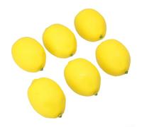 Set di 6 limoni artificiali in schiuma per oggetti di scena fotografici, decorazione domestica, centrotavola e artigianato (giallo)
