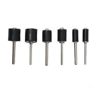 Set di 6 mandrini in gomma per utensili rotanti, supporti per tamburo abrasivo con gambo da 2,35 mm e 3,17 mm per lucidare legno e fibra di vetro