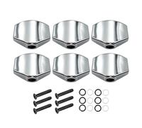 Set di 6 manopole quadrate in metallo per chitarra, meccaniche di precisione, riparazione e aggiornamento degli strumenti musicali, per musicisti, amanti della musica, studio domestico