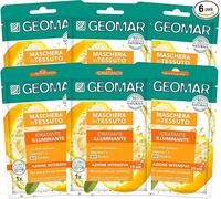 SET DI 6 MASCHERE IN TESSUTO GEOMAR IDRATANTE E ILLUMINANTE CON AHA DA FRUTTA E