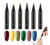 Set di 6 matite in gel per unghie, ad asciugatura rapida e senza lampada UV, lunga durata, per manicure professionale a casa, per ragazze, donne, feste, matrimoni, uso quotidiano