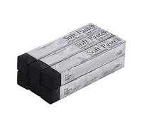 Set di 6 matite pastello quadrate pastelli morbidi di colore nero bianco e cave, per disegno e crochi