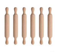 Set di 6 mattarelli in legno per la famiglia, per divertirsi e imparare la cucina dei bambini, oltre a progetti artistici con argilla, design compatto per una facile conservazione