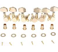 Set di 6 meccaniche di bloccaggio per chitarra, 3L3R, per chitarra elettrica o acustica in stile Les Paul (oro)