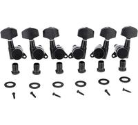Set di 6 meccaniche di bloccaggio per chitarra 3L3R, per chitarra elettrica o acustica stile Les Paul (nero)