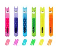 Set Di 6 Mini Evidenziatori Teddy's Mood Fun Mini Pennarelli Novità