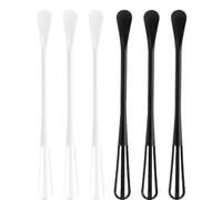 Set di 6 mini fruste - Frusta a mano 2 in 1 e raschietto in silicone, piccole fruste antigraffio per uova, panna, schiuma di latte, cottura e miscelazione