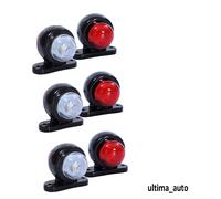 Set Di 6 Mini Luci Marker In Gomma LED 12V Per Rimorchio Furgone Telaio