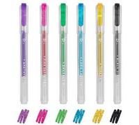 Legami - Set di 6 Mini Penne Gel Glitterate, 0,8x10,8 cm, Shine Like a Diamond, Diametro della Punta 1,0 mm, Colore Viola, Oro, Verde, Blu, Rosa, Nero