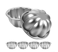Set di 6 mini pirottini da dessert in alluminio per creare torte individuali, facili da pulire
