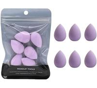 Set di 6 mini spugne viola per trucco, per fondotinta, cipria, correttore, ombretto, pennelli da trucco
