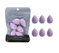 Set di 6 mini spugnette viola per fondotinta, cipria, correttore e ombretto, miscelatori e spugne per il viso, colore viola