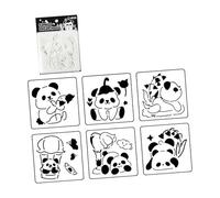 Set di 6 modelli di disegno dettagliati, ideali per scrapbooking e design creativo scrittura a mano stencil pratica