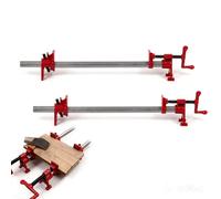 Set Di 6 Morsetti Per Tubi Da 3/4", 4 Morsetti A Sgancio Rapido con 2 Tubi In Acciaio Da 60 cm per Lavorazioni Di Falegnameria Fascette Stringitubo Per La Lavorazione Del Legno