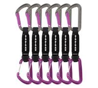 Set di 6 Moschettoni Tech-Table Quickdraws da 12 cm per Arrampicata - Colore Viola