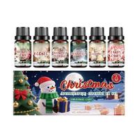 Set di 6 oli essenziali per aromaterapia natalizia, diffusori di oli essenziali per le feste, calda fragranza per la casa, perfetto come regalo di Natale per amici e parenti
