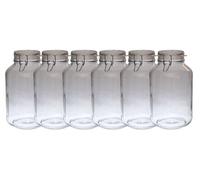 Set di 6 - Original Bormioli Fido 4,0 L top barattolo ermetico in vetro