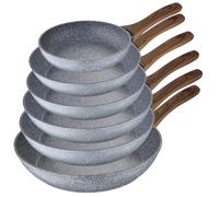 Set di 6 padelle Ø18 Ø20 Ø22 Ø24 Ø26 e Ø28 Daimiel, alluminio forgiato, induzione - SAN IGNACIO