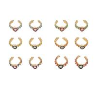 Set di 6 paia di braccialetti design Dio Set per Ganesh/Laddu Gopal/Devi Maa/Radha Krishna Haar Sringar Deità gioielli All God Statue Indian Traditional Janmashtmi Decorazioni (dimensioni: 1,3 cm
