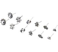 Set di 6 Paia di Orecchini a Bottone Turtle Cactus a Forma di Cuore Set di Orecchini semplici Gioielli da Donna, Stile 1 Convenient And Practical