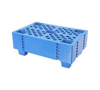 Set di 6 pallet impilabili in plastica per magazzini e logistica, 100 kg, 60 x 40 cm