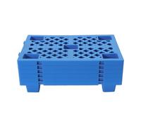 Set di 6 pallet in plastica da 60 x 40 x 10 cm, con giunto | Portata 100 kg per pallet, impilabile e bloccabile, superficie antiscivolo, piedini per stabilità