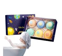 Set di 6 palline da bagno per bambini, pulizia profonda e relax, a forma di planetaria, con sale marino, per compleanno, festa della mamma, San , per bambini, donne, spa, regalo