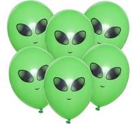 Set di 6 palloncini Alien 11' Bio Party Compleanno ET Weltall Ufo