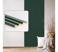 Set di 6 pannelli da parete e soffitto Desiwa in verde scuro, 10,7 x 252 cm
