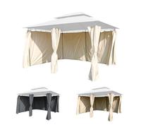 Set di 6 pannelli laterali per gazebo, 4 x 3 m, per pareti laterali, colore a scelta, impermeabile, colori: grigio