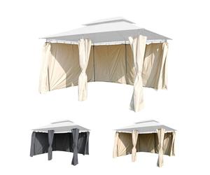 Set di 6 pannelli laterali per gazebo, 4 x 3 m, per pareti laterali, colore a scelta, impermeabile, colori: grigio