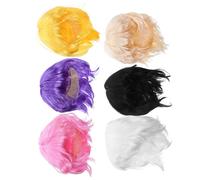 Set di 6 parrucche per feste - Confezione di parrucche corte a caschetto -