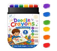 Set di 6 pastelli per disegnare con una presa facile, matite colorate per bambini, pastelli da viaggio, per bambini in età prescolare, ragazzi, ragazze, compleanni, vacanze, feste, calza della Befana