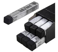 Set di 6 Pastelli Quadrati Neri Morbidi Professionali per Schizzi Artistici, Kit per Pittura a Olio, Non Tossici per Bambini e Artisti