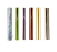 Set di 6 pellicole hot flash metallizzate varie bellissime pellicole colorate diamantate per stampanti laser e laminatrici di toner pellicole reattive per scrapbooking paper Crafts