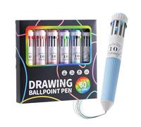 Set di 6 penne a multicolore 10 in 1 per diversi compiti scolastici, pratiche penne per ufficio, studio, biblioteche, casa, insegnamento, feste, feste