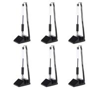 Set di 6 penne da scrivania con giunto a molla, con catena adesiva, ideali per sala studio, scrittura fluida e penna gel da scrivania