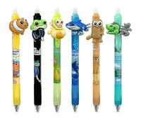 Set di 6 Penne Gel Cancellabili, Italian Brainrot Penne con Inchiostro Cancellabile Termosensibile, Punta 0,5mm, Penna a Sfera, Articoli per la Scuola, Regalo per Studenti, Bombardiro Crocodilo