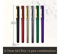 Set di 6 penne gel colorate serie classica con punte da 0.7 mm, progettate per calligrafia con penna , per scrivere calligrafia cinese, che offrono un'esperienza di scrittura qualità, ideali per