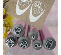 Set di 6 penne per nail art, set di penne per nail art, graffiti e punteggiatura con design semplice, set di penne per timbri per unghie con 6 diversi modelli, strumenti fai da te per nail art