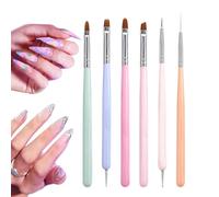 Set di 6 penne per smalto, per manicure a doppia testa, con strass, per gli appassionati, uso quotidiano in viaggio, gel UV a casa, studio