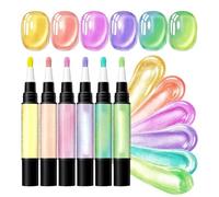 Set di 6 penne per unghie, ad asciugatura rapida, per manicure e | Set di penne per smalto per unghie, per la casa, il salone di bellezza e il salone di bellezza, per ragazze e ragazze