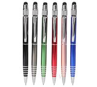Set di 6 penne stilografiche compatte a clip, design capacitivo, touch screen
