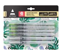 Set di 6 pennelli ad acqua, punta fine, media e larga, auto-umidificante, portatile, perfetto per acquarelle e acquerelli senza pari.