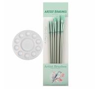 Set di 6 pennelli in nylon per dipingere con i numeri, pennelli per pittura artistica, per acquerelli, acrilici, inchiostri e olio