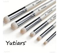 Set di 6 pennelli mini per dry brushing, set di 6 pennelli per modellismo con pennelli dry brush e mini pennelli, set di pennelli premium con setole a cupola per pittura di miniature, adatti per dry b